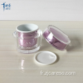 Pot de crème acrylique rose de soins de la peau pour cosmétique